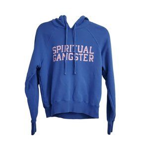 Spiritual Gangster Blue Hoodie with Pink Logo